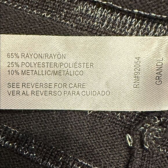 Chic Black and Silver Turtleneck Sweater - Picture 5 of 9